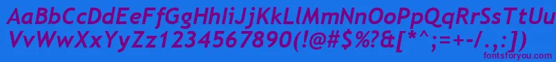 Шрифт Trebucbi – фиолетовые шрифты на синем фоне