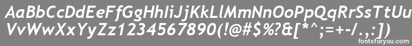 フォントTrebucbi – 灰色の背景に白い文字