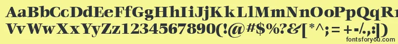 Voraceblackssk Font – Black Fonts on Yellow Background