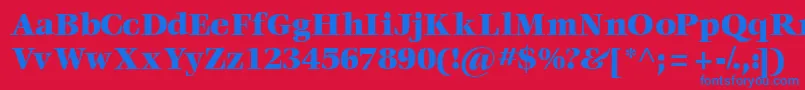 Voraceblackssk Font – Blue Fonts on Red Background