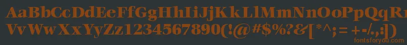 Czcionka Voraceblackssk – brązowe czcionki na czarnym tle