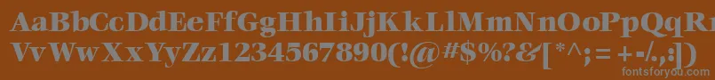 フォントVoraceblackssk – 茶色の背景に灰色の文字