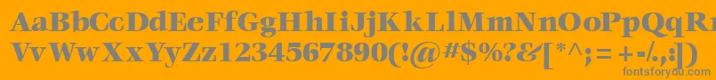 Voraceblackssk Font – Gray Fonts on Orange Background
