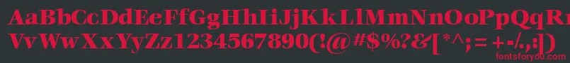 Czcionka Voraceblackssk – czerwone czcionki na czarnym tle