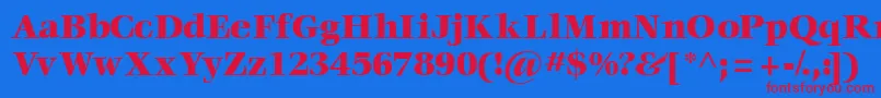 Voraceblackssk Font – Red Fonts on Blue Background