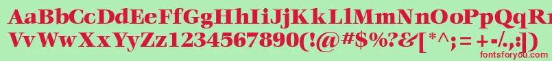 Voraceblackssk Font – Red Fonts on Green Background