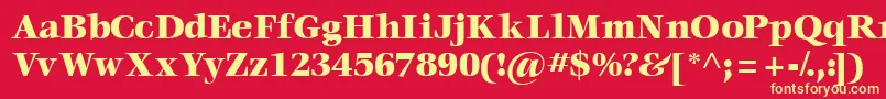 Voraceblackssk-Schriftart – Gelbe Schriften auf rotem Hintergrund