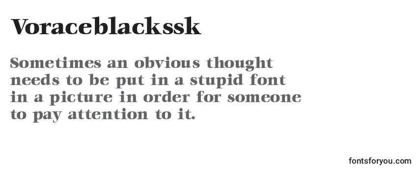 Voraceblackssk Font