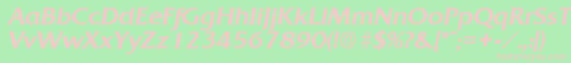QuadratMediumita Font – Pink Fonts on Green Background