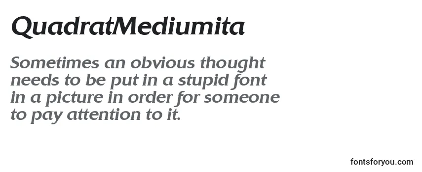 Review of the QuadratMediumita Font