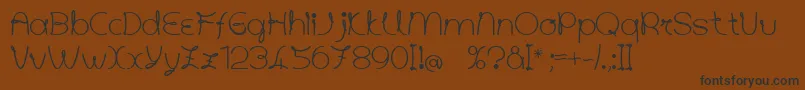 Angolettaregular Font – Black Fonts on Brown Background