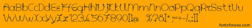 Angolettaregular Font – Black Fonts on Orange Background