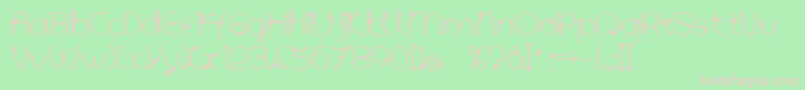 Angolettaregular Font – Pink Fonts on Green Background