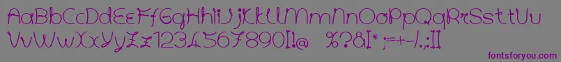 Angolettaregular Font – Purple Fonts on Gray Background