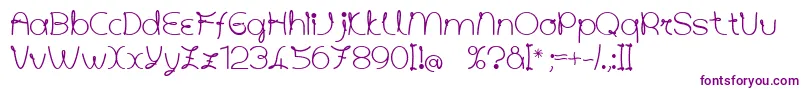 Angolettaregular Font – Purple Fonts on White Background