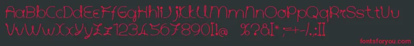 Angolettaregular Font – Red Fonts on Black Background