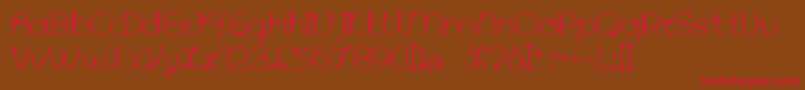 Angolettaregular Font – Red Fonts on Brown Background