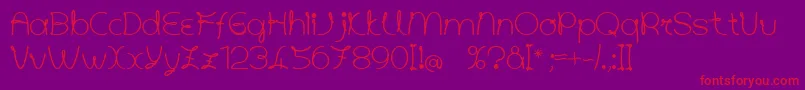 Angolettaregular Font – Red Fonts on Purple Background