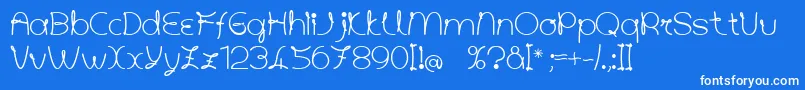 Angolettaregular Font – White Fonts on Blue Background