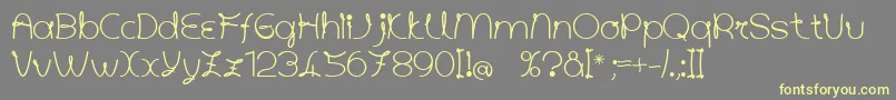 Angolettaregular Font – Yellow Fonts on Gray Background