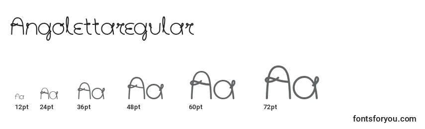 Größen der Schriftart Angolettaregular