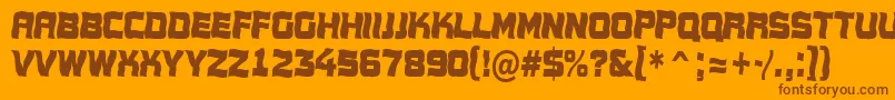 Шрифт Conce17 – коричневые шрифты на оранжевом фоне