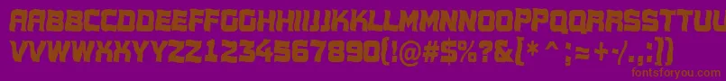 Шрифт Conce17 – коричневые шрифты на фиолетовом фоне