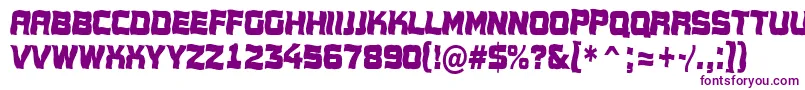 Conce17-fontti – violetit fontit valkoisella taustalla