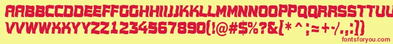 Conce17 Font – Red Fonts on Yellow Background