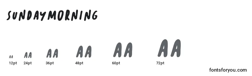SundayMorning font sizes
