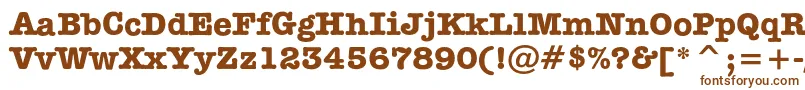 SecretarycBold Font – Brown Fonts on White Background