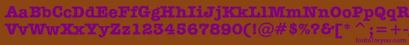 SecretarycBold Font – Purple Fonts on Brown Background