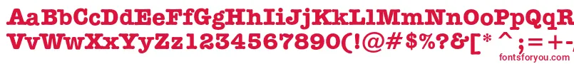 SecretarycBold Font – Red Fonts on White Background