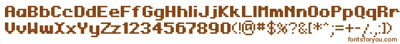 RegupixBold-fontti – ruskeat fontit valkoisella taustalla