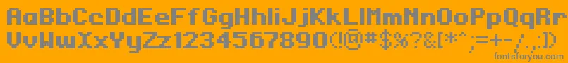 RegupixBold Font – Gray Fonts on Orange Background