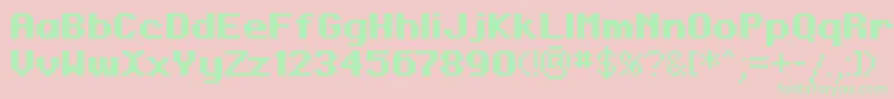 RegupixBold Font – Green Fonts on Pink Background