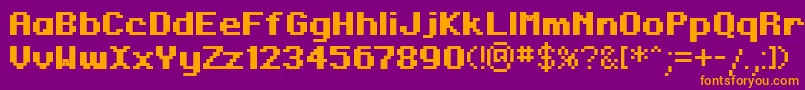 RegupixBold Font – Orange Fonts on Purple Background