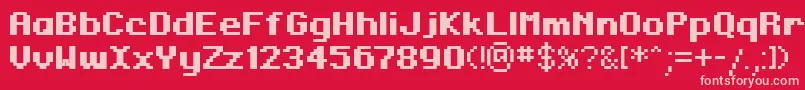 RegupixBold Font – Pink Fonts on Red Background