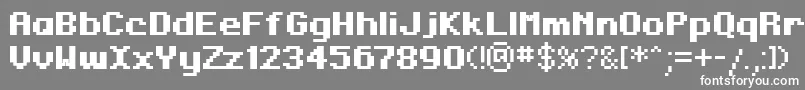 RegupixBold Font – White Fonts on Gray Background