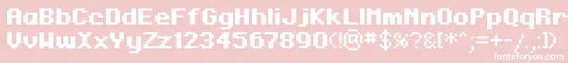 RegupixBold Font – White Fonts on Pink Background