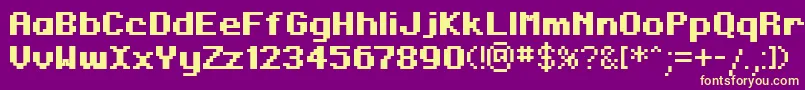 RegupixBold Font – Yellow Fonts on Purple Background