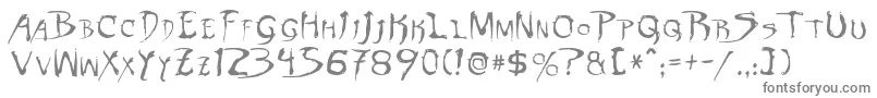 フォントDinobotsNormal – 白い背景に灰色の文字