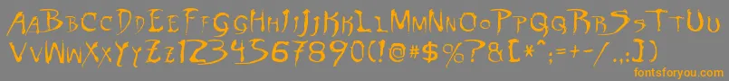 DinobotsNormal Font – Orange Fonts on Gray Background