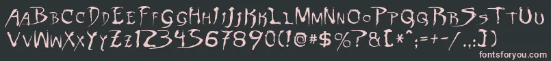 DinobotsNormal Font – Pink Fonts on Black Background