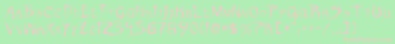 DinobotsNormal Font – Pink Fonts on Green Background