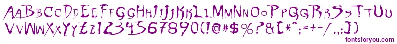 DinobotsNormal Font – Purple Fonts on White Background