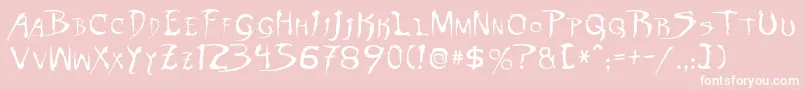 DinobotsNormal Font – White Fonts on Pink Background