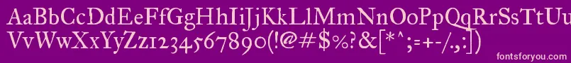 Imfegprm28p Font – Pink Fonts on Purple Background