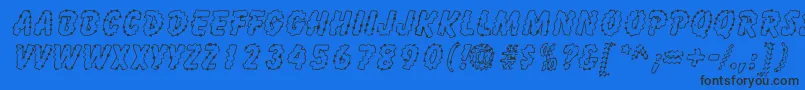 Шрифт InkspotSf – чёрные шрифты на синем фоне