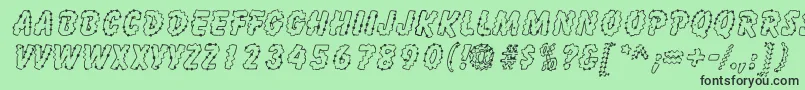 InkspotSf Font – Black Fonts on Green Background